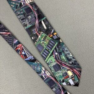 RALPH MARLIN MENS TIE 1994 COMPUTER CIRCUIT‎ BOARD